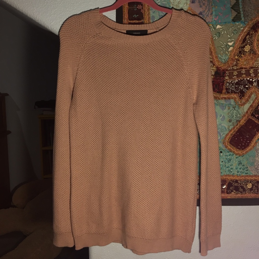 Dusty Rose Colored Full-length Sweater